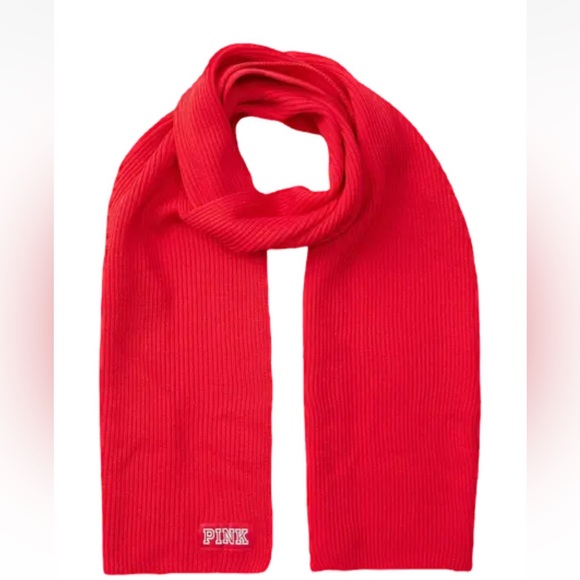 VICTORIAS SECRET
PINK LOGO KNIT
RIBBED WINTER SCARF
SOFT 66"×8" New - Picture 2 of 5